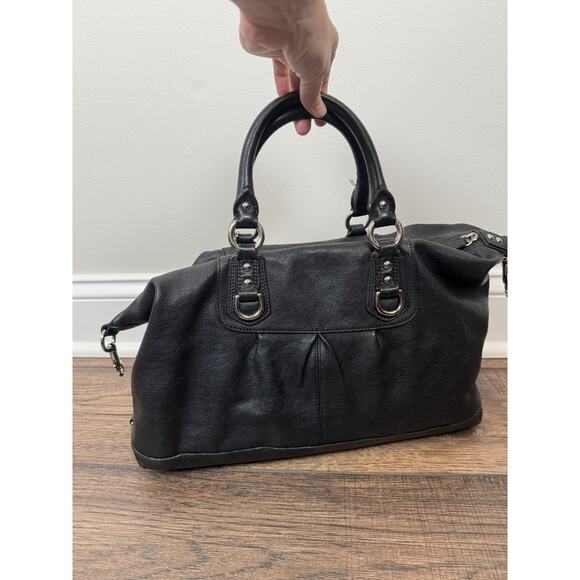 Coach Large Ashley F15447 Black Leather Satchel *Missing Shoulder Strap* - Picture 4 of 13